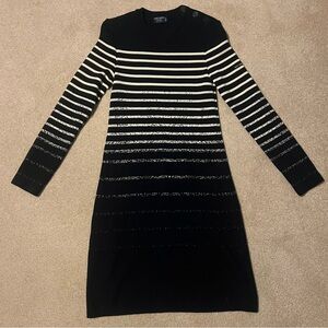 Black and white striped dresss